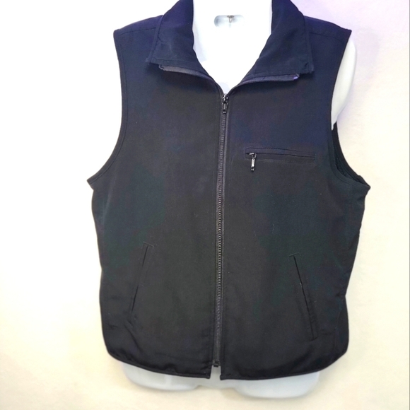 haley reserve Jackets & Blazers - Haley Reserve Golf Vest Women's Size Small Black Zipper Front Breathable Lining